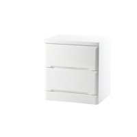 MSW 2-Drawer Dresser Nightstand Ease SK Pattern (White)